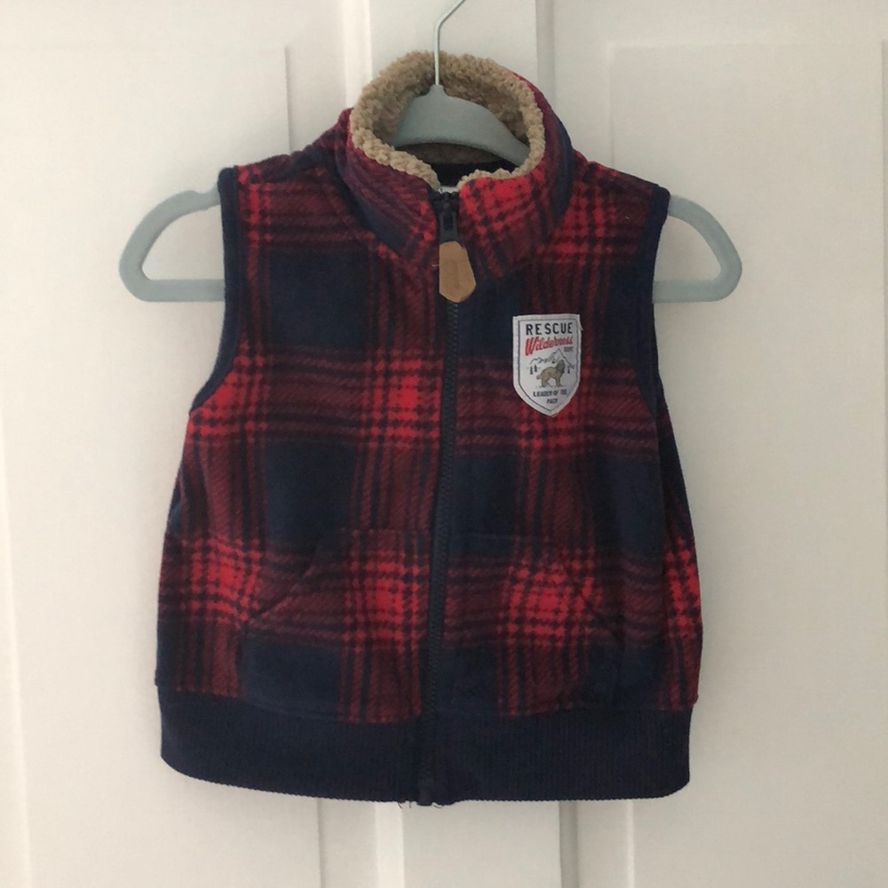 Carter’s plaid fleece vest
